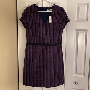 LOFT Puff Sleeve Tweed Dress. NWT.